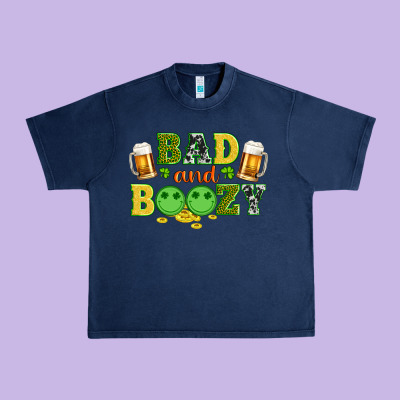 Bad And Boozy Wıth Beer And Coins Urban Heavy Tee Designed By Artiststas