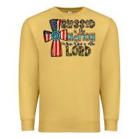 Antique Gold blessed İs the nation whose god is the lord Premium Sweatshirt - CowhideDigitalArt
