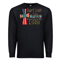 Black blessed İs the nation whose god is the lord Premium Sweatshirt - CowhideDigitalArt