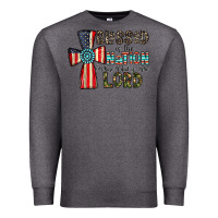 Charcoal Heather blessed İs the nation whose god is the lord Premium Sweatshirt - CowhideDigitalArt