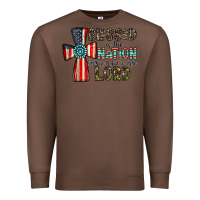 Chestnut blessed İs the nation whose god is the lord Premium Sweatshirt - CowhideDigitalArt