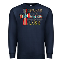 Navy blessed İs the nation whose god is the lord Premium Sweatshirt - CowhideDigitalArt