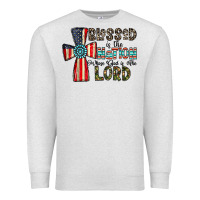 Oatmeal Heather blessed İs the nation whose god is the lord Premium Sweatshirt - CowhideDigitalArt