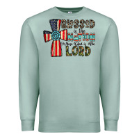 Seafoam blessed İs the nation whose god is the lord Premium Sweatshirt - CowhideDigitalArt