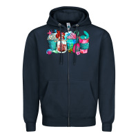 Navy mermaid coffee cups Zipper Hoodie - Zillion Design Studio