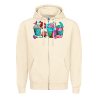 Sandshell mermaid coffee cups Zipper Hoodie - Zillion Design Studio