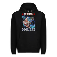 Black Reel Cool Dad Bass Premium Hoodie - LillyAllenDesigns
