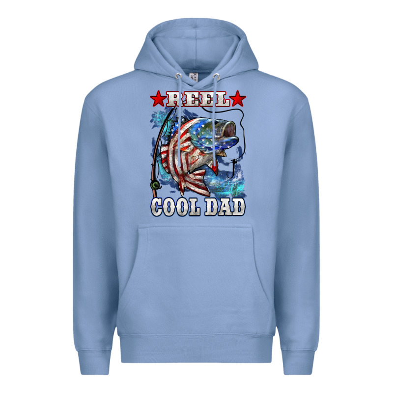Reel Cool Dad Bass Premium Hoodie by LillyAllenDesigns | Teevron