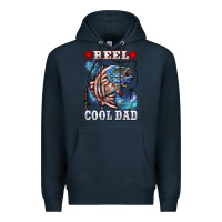 Navy Reel Cool Dad Bass Premium Hoodie - LillyAllenDesigns