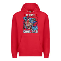 Red Reel Cool Dad Bass Premium Hoodie - LillyAllenDesigns