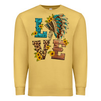 Antique Gold love indian headdress Premium Sweatshirt - HRA Design Shop