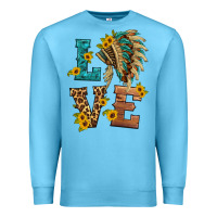 Ocean Blue love indian headdress Premium Sweatshirt - HRA Design Shop