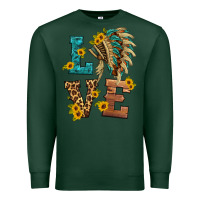Sports Green love indian headdress Premium Sweatshirt - HRA Design Shop