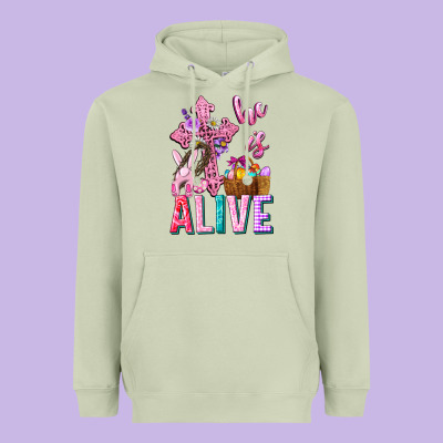He Is Alive Easter Heavyweight Hoodie Designed By Neo Western