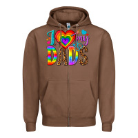 Chestnut i love my dads Zipper Hoodie - texasbilliewilder