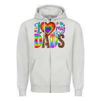 Dove Grey i love my dads Zipper Hoodie - texasbilliewilder