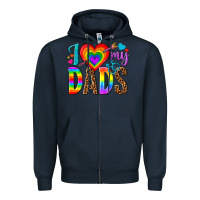 Navy i love my dads Zipper Hoodie - texasbilliewilder
