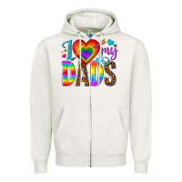 Oatmeal Heather i love my dads Zipper Hoodie - texasbilliewilder