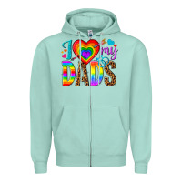 Seafoam i love my dads Zipper Hoodie - texasbilliewilder