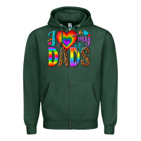 Sports Green i love my dads Zipper Hoodie - texasbilliewilder