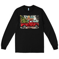 Black christmas truck Long Sleeve Tee - BarkalooDesign