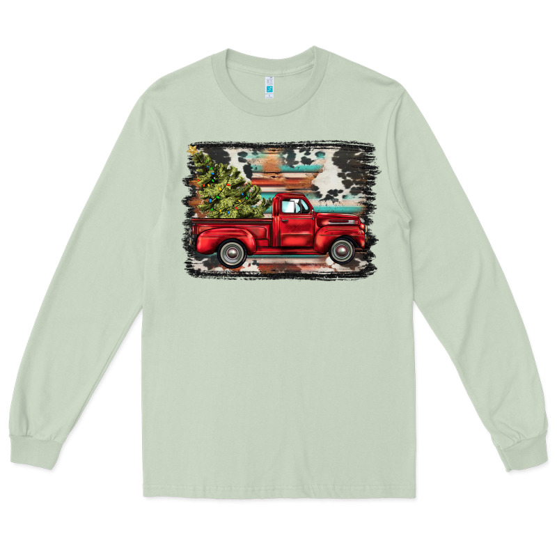 Christmas Truck Long Sleeve Tee by BarkalooDesign | Teevron
