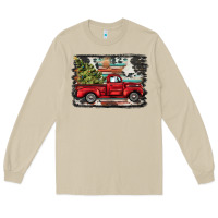 Mushroom christmas truck Long Sleeve Tee - BarkalooDesign