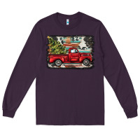 Plum christmas truck Long Sleeve Tee - BarkalooDesign