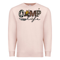 Pale Pink camp life Premium Sweatshirt - CowhideDigitalArt