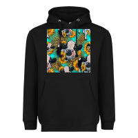 Black holstein cow seamless pattern Heavyweight Hoodie - HRA Design Shop