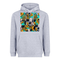 Heather Grey holstein cow seamless pattern Heavyweight Hoodie - HRA Design Shop