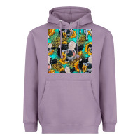 Lavender holstein cow seamless pattern Heavyweight Hoodie - HRA Design Shop