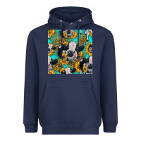 Navy holstein cow seamless pattern Heavyweight Hoodie - HRA Design Shop