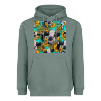 Sage holstein cow seamless pattern Heavyweight Hoodie - HRA Design Shop
