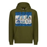 Army Green snowy christmas gnomes Premium Hoodie - BarkalooDesign
