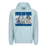 Blue Mist snowy christmas gnomes Premium Hoodie - BarkalooDesign