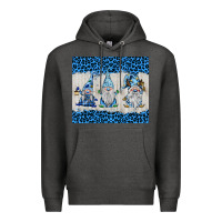 Charcoal Heather snowy christmas gnomes Premium Hoodie - BarkalooDesign