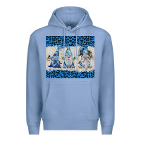 Colony Blue snowy christmas gnomes Premium Hoodie - BarkalooDesign