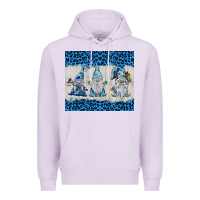 Lilac snowy christmas gnomes Premium Hoodie - BarkalooDesign