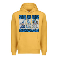 Mustard snowy christmas gnomes Premium Hoodie - BarkalooDesign