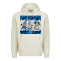 Oatmeal Heather snowy christmas gnomes Premium Hoodie - BarkalooDesign