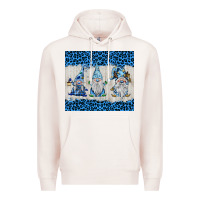 Pale Pink snowy christmas gnomes Premium Hoodie - BarkalooDesign