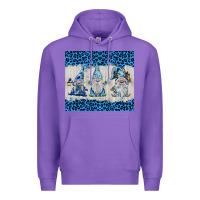 Purple snowy christmas gnomes Premium Hoodie - BarkalooDesign