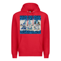 Red snowy christmas gnomes Premium Hoodie - BarkalooDesign