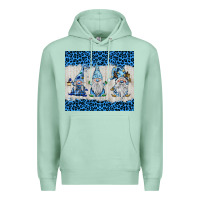 Seafoam snowy christmas gnomes Premium Hoodie - BarkalooDesign