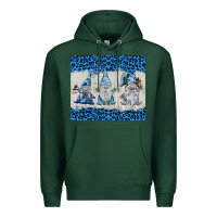 Sports Green snowy christmas gnomes Premium Hoodie - BarkalooDesign
