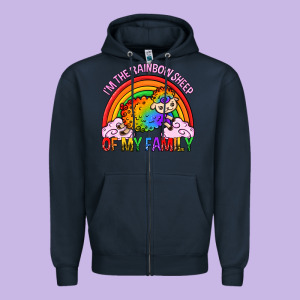 I M The Rainbow Sheep Of My Family Pride Lgbtq Zipper Hoodie Designed By Texasbilliewilder