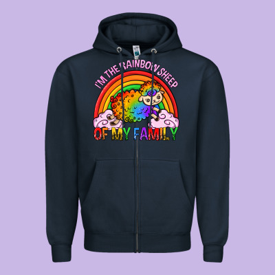 Zipper Hoodie i m the rainbow sheep of my family pride lgbtq