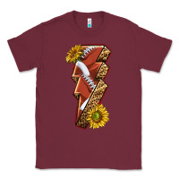 Burgundy sport football  lightning bolt Classic Tee - texasbilliewilder