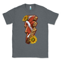 Charcoal Heather sport football  lightning bolt Classic Tee - texasbilliewilder